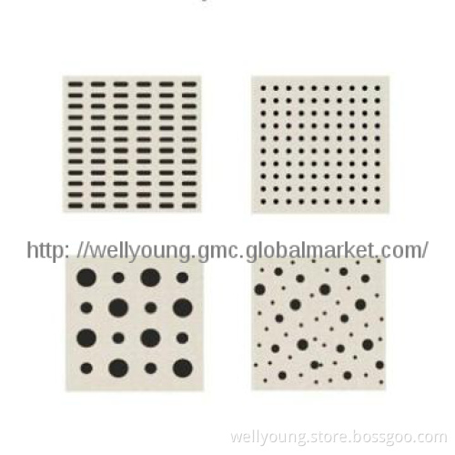 Perforated sound absorbing boards